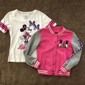 Kids Disney Minnie Mouse Shirt & Varsity Jacket